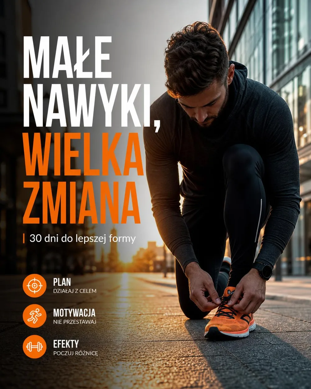 Biegacz przygotowujący obuwie treningowe
